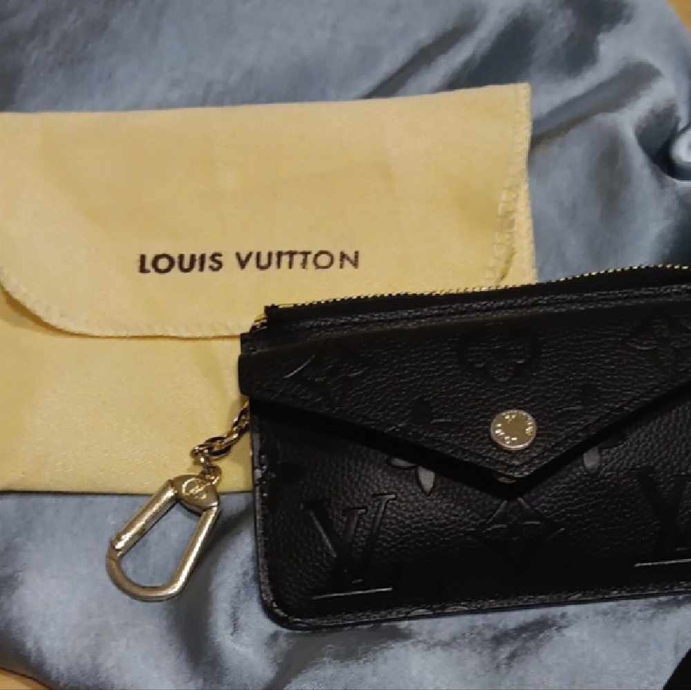 Louis Vuitton Black Card Holder Recto Verso  EUC